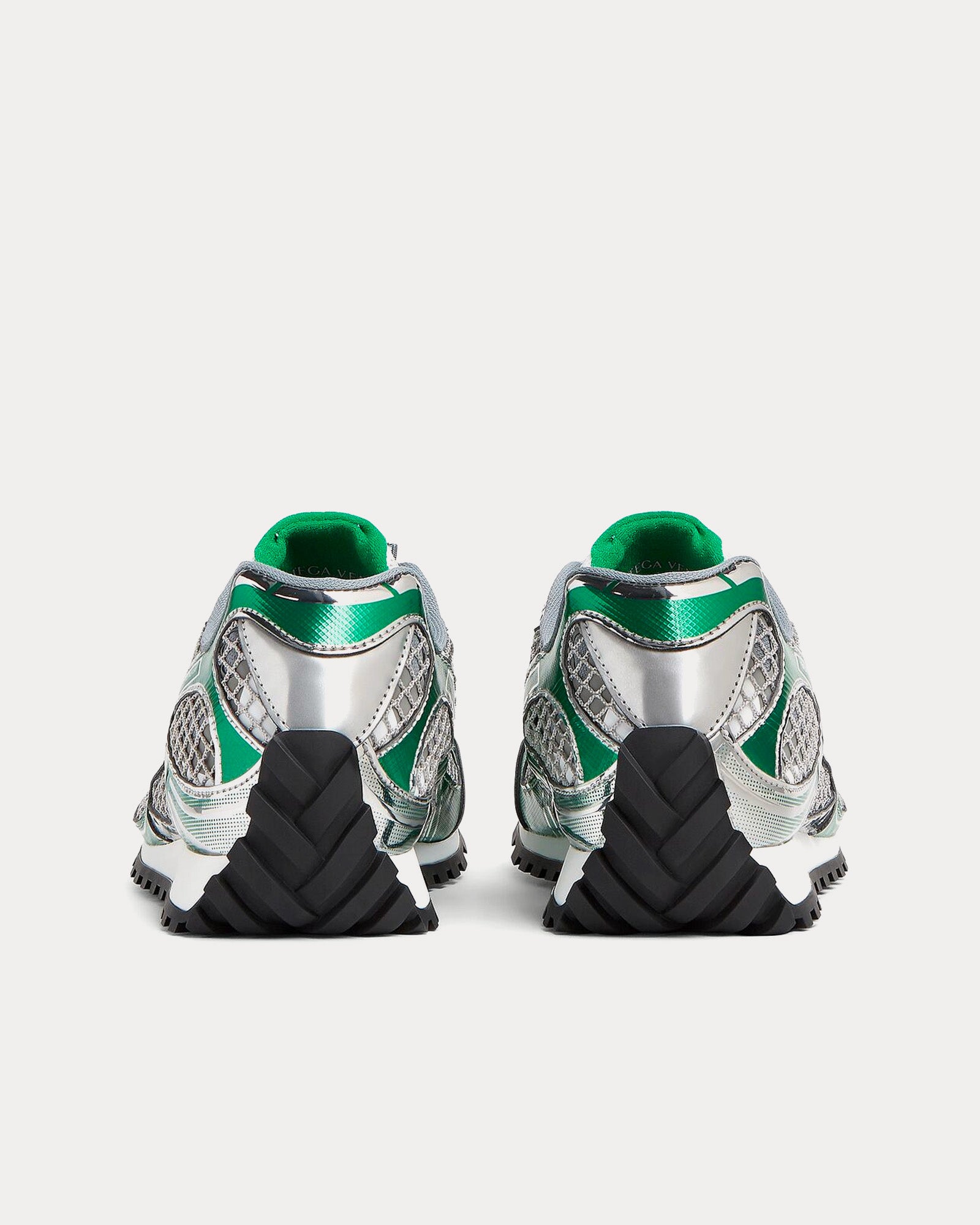 Bottega Veneta - Orbit Silver / Parakeet / Optic White Low Top Sneakers - Image 2