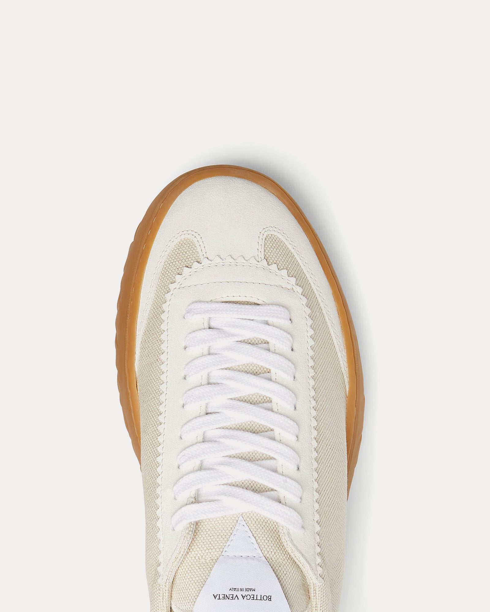 Bottega Veneta - Apollo White / Rubber Band Low Top Sneakers - Image 5