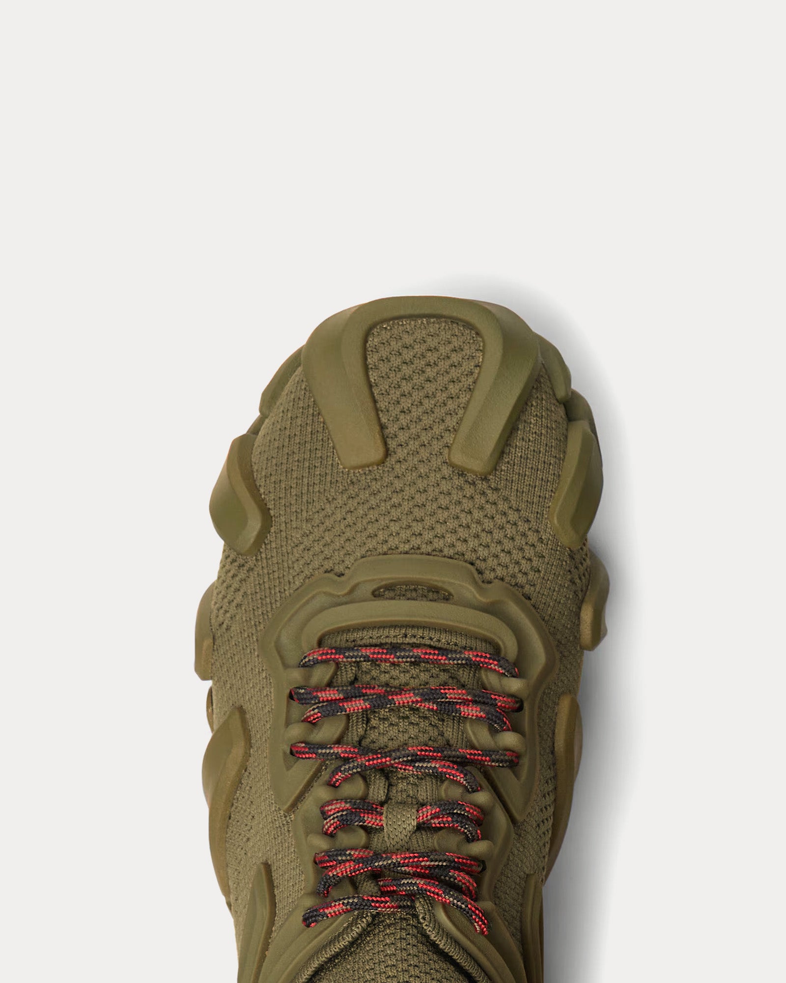 Bottega Veneta - Flex Technical Knit Khaki / Olive Oil Low Top Sneakers - Image 4