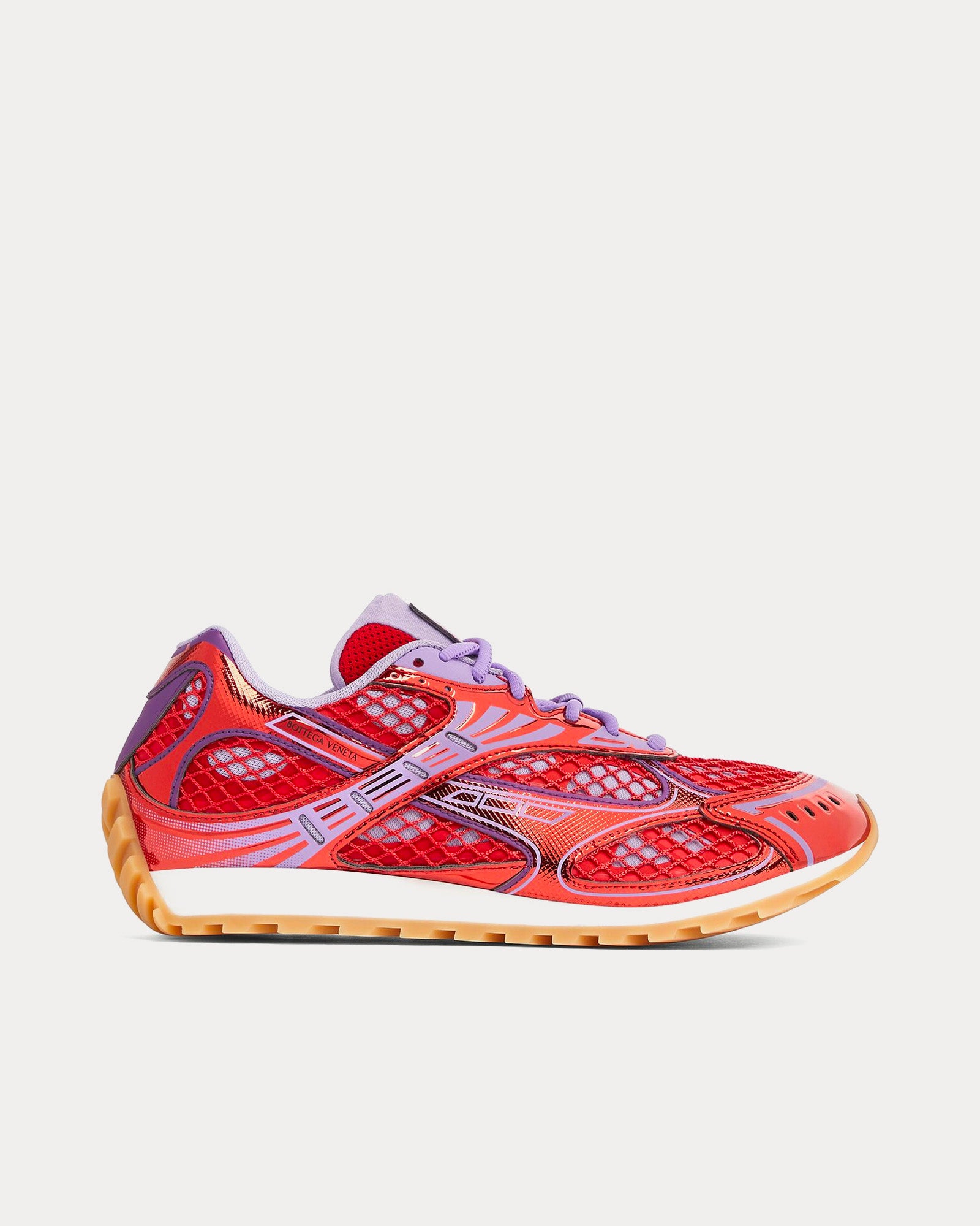 Bottega Veneta - Orbit Metallic Red / Wisteria Low Top Sneakers