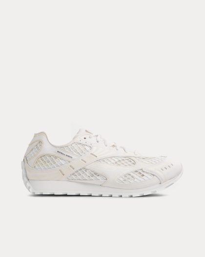 Bottega Veneta - Orbit Lightweight Technical Fabric & Mesh White Low Top Sneakers