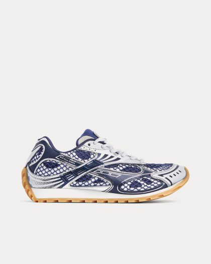 Bottega Veneta - Orbit Lightweight Technical Fabric & Mesh Abyss / Silver Low Top Sneakers