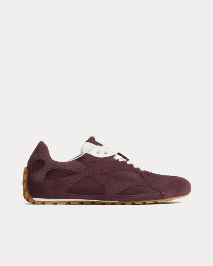 Bottega Veneta - Orbit Flash Deep Mahogany / Glacier Low Top Sneakers