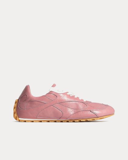 Bottega Veneta - Orbit Flash Calfskin Camelia Low Top Sneakers