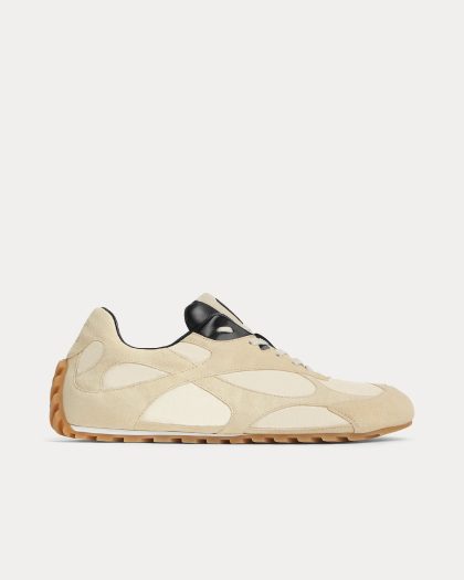 Bottega Veneta - Orbit Flash Sea Salt / Black Low Top Sneakers