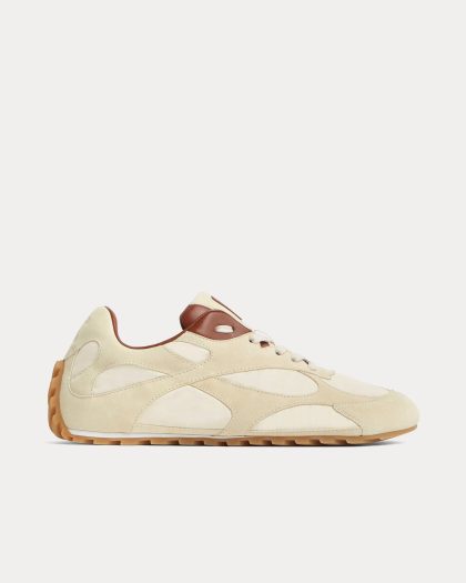 Bottega Veneta - Orbit Flash Sea Salt / Caramel Low Top Sneakers