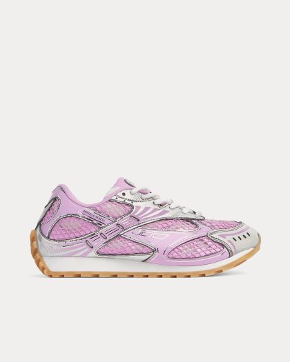 Bottega Veneta - Orbit Lightweight Technical Fabric & Mesh Gloss / Silver Low Top Sneakers