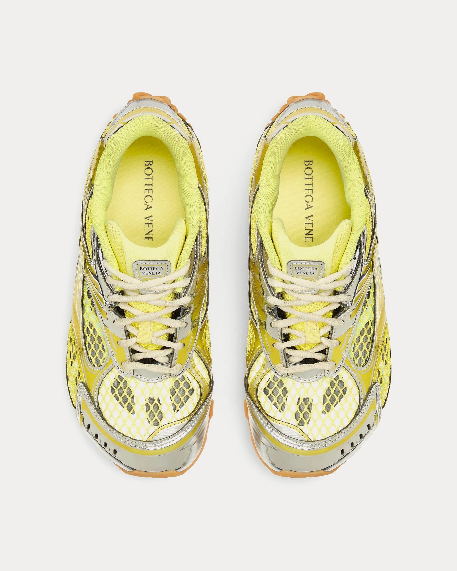 Bottega Veneta - Orbit Sherbert / Silver Low Top Sneakers - Image 2