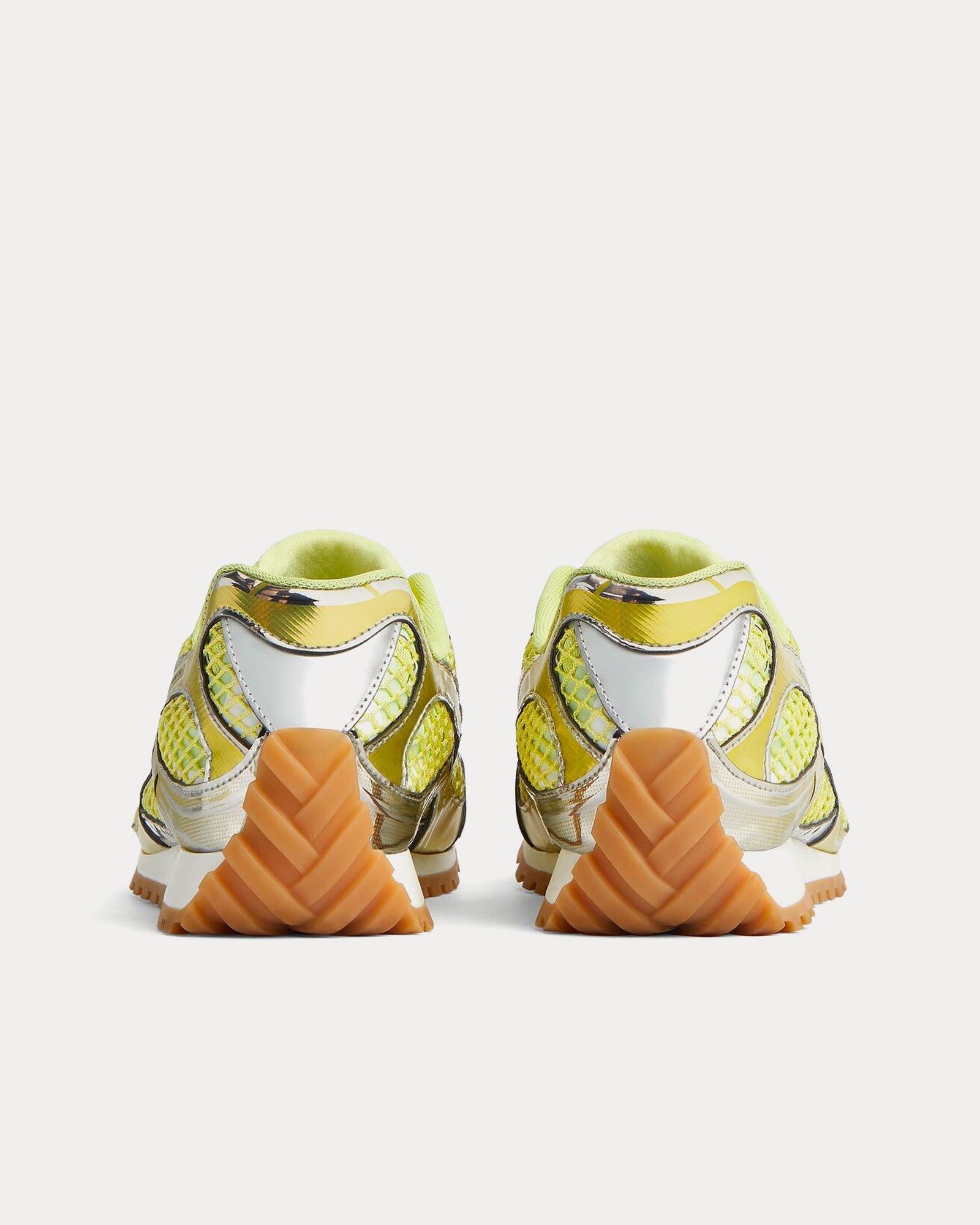 Bottega Veneta - Orbit Sherbert / Silver Low Top Sneakers - Image 4