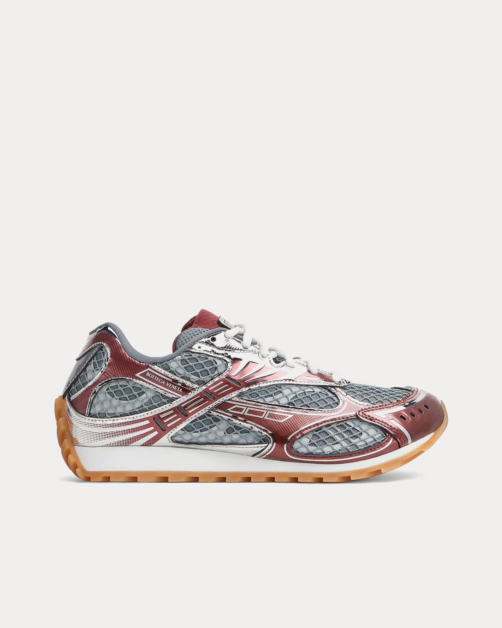 Bottega Veneta - Orbit Merlot / Vapor / Optic White Low Top Sneakers
