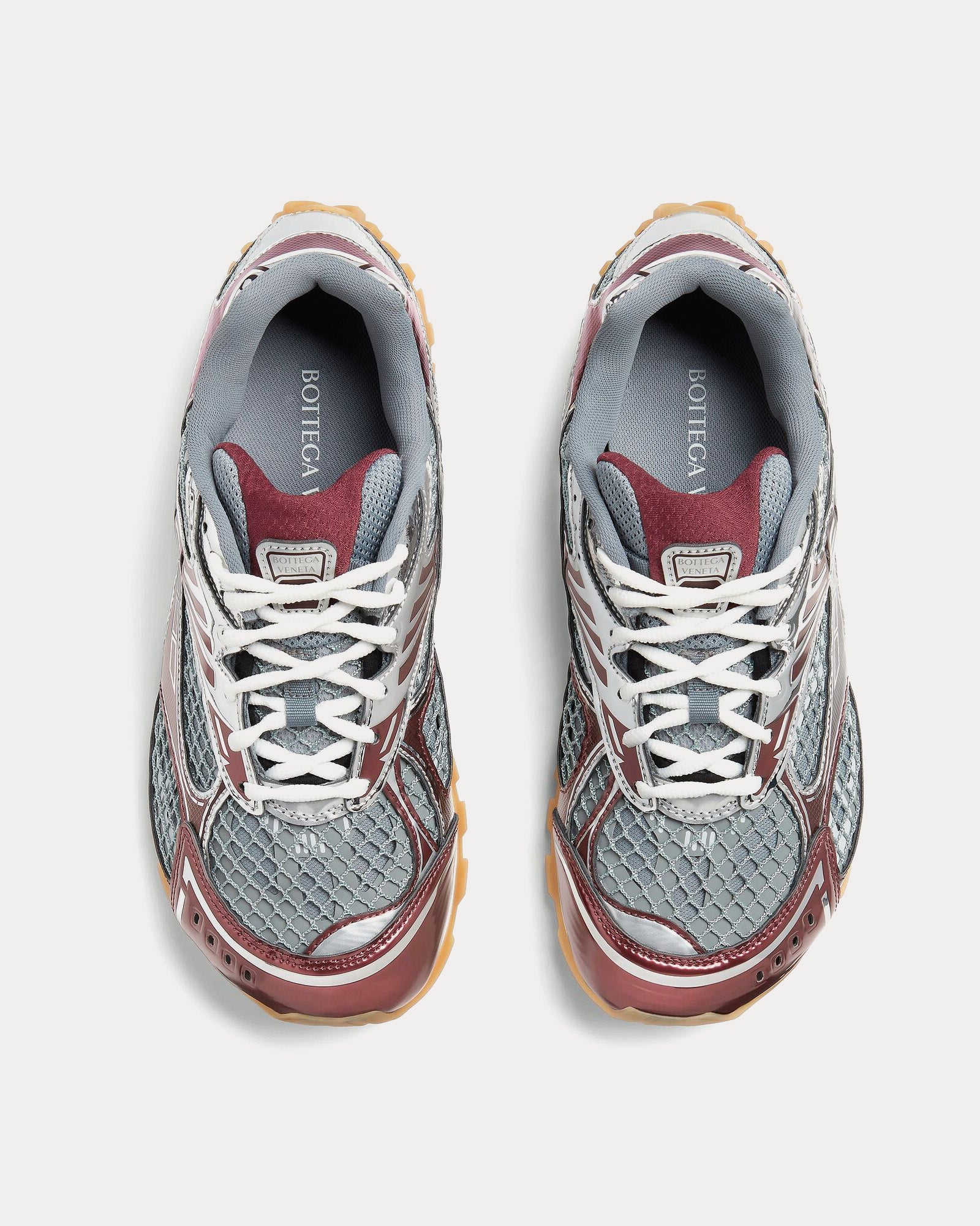 Bottega Veneta - Orbit Merlot / Vapor / Optic White Low Top Sneakers - Image 2