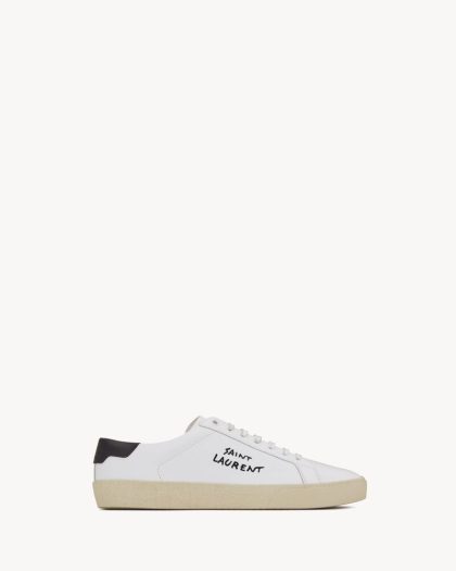 court classic sl/06 embroidered sneakers in smooth leather OPTIC WHITE