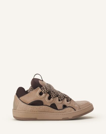 CURB SNEAKERS IN DINO-EFFECT LEATHER