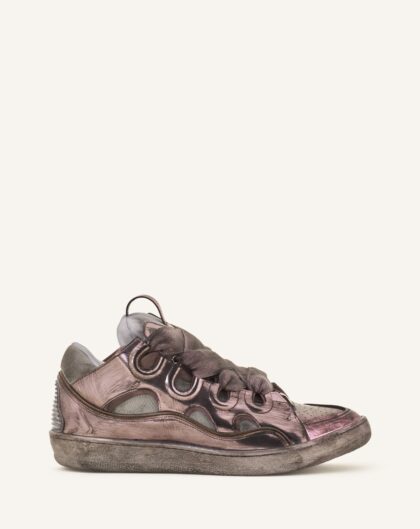 CURB SNEAKERS IN METALLIC TECHNICAL FABRIC